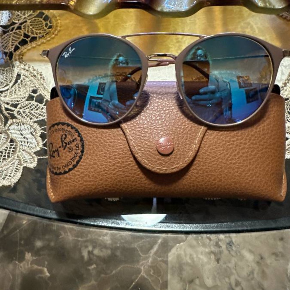 Ray-Ban Sunglasses with Reflective Blue Lenses